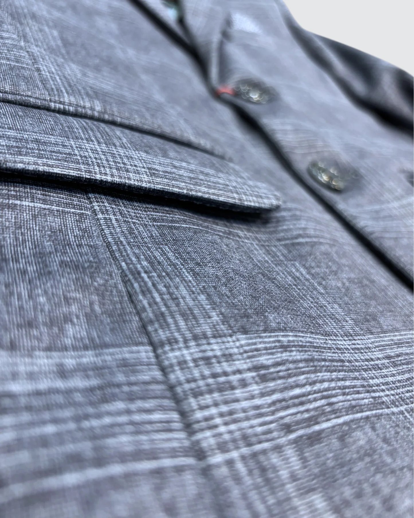lower left view of Blue Children's Check Blazer