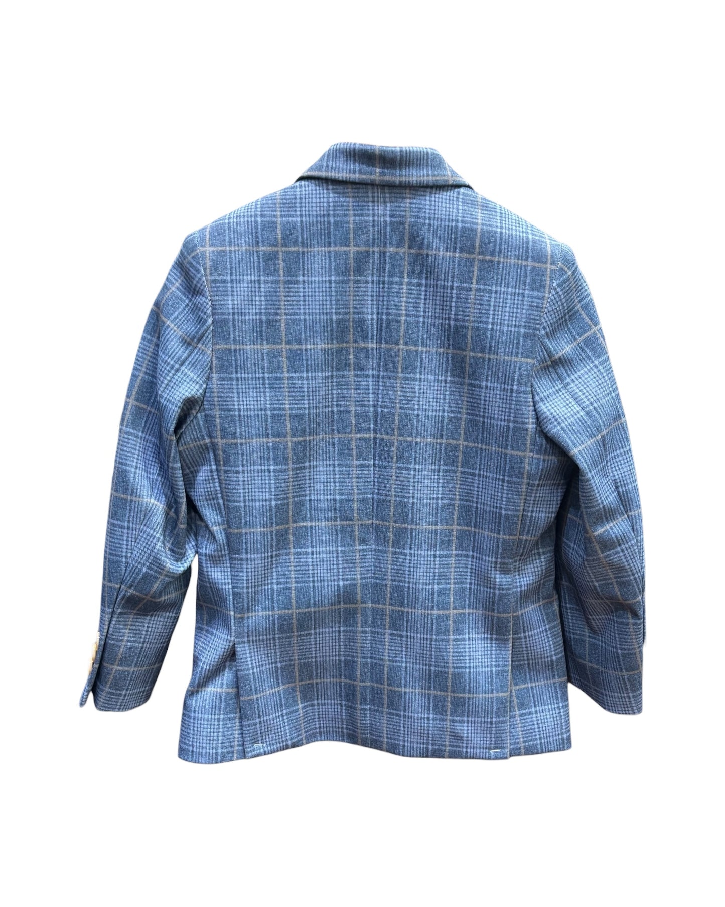 Blue Kids Blazer With Beige Checks