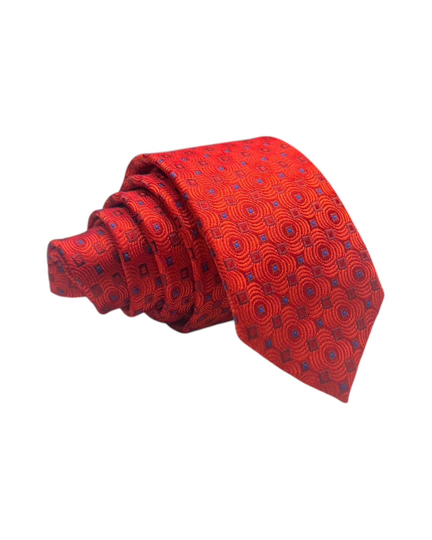 Kids Square Pattern Tie in Red