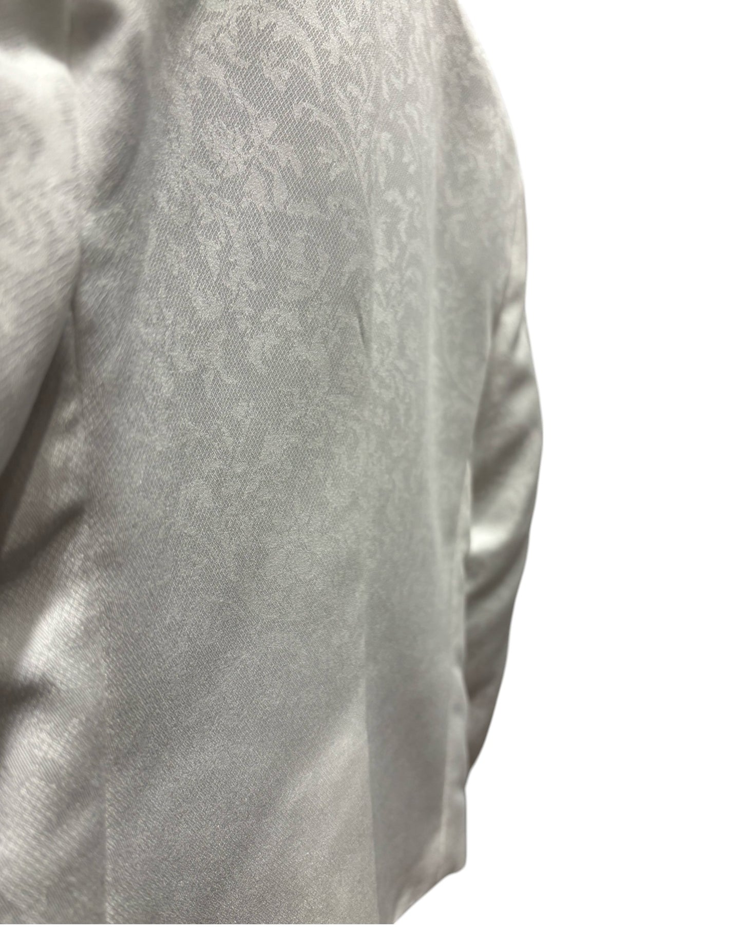 Kids White Jacquard Blazer