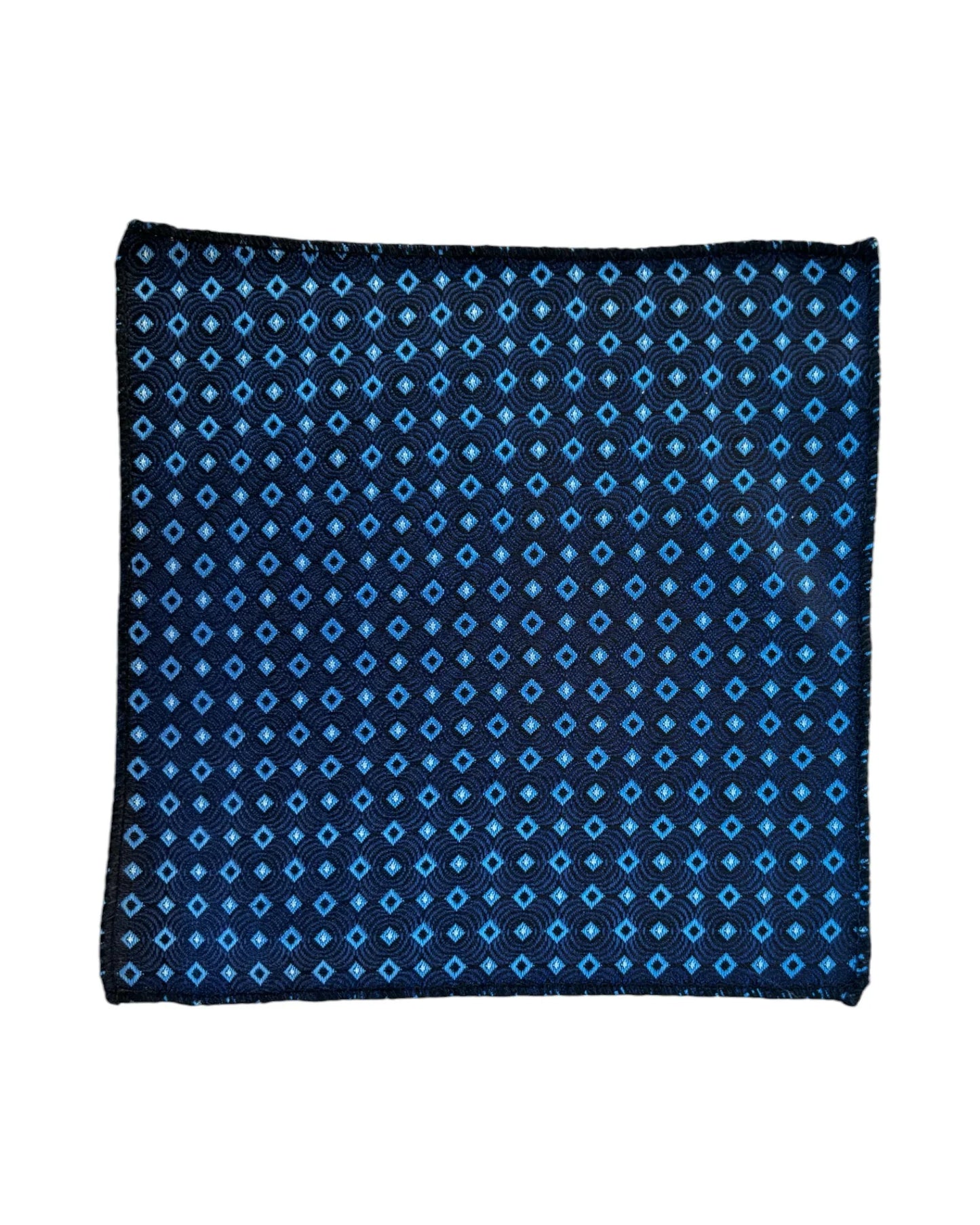 Boys Navy Pocket Square with a premium woven pattern.