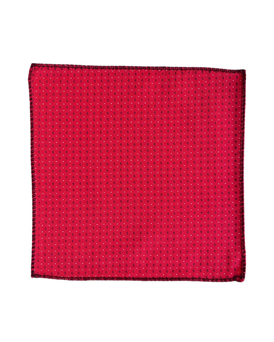 Boys Red Dot Patterned Pocket Square on white background