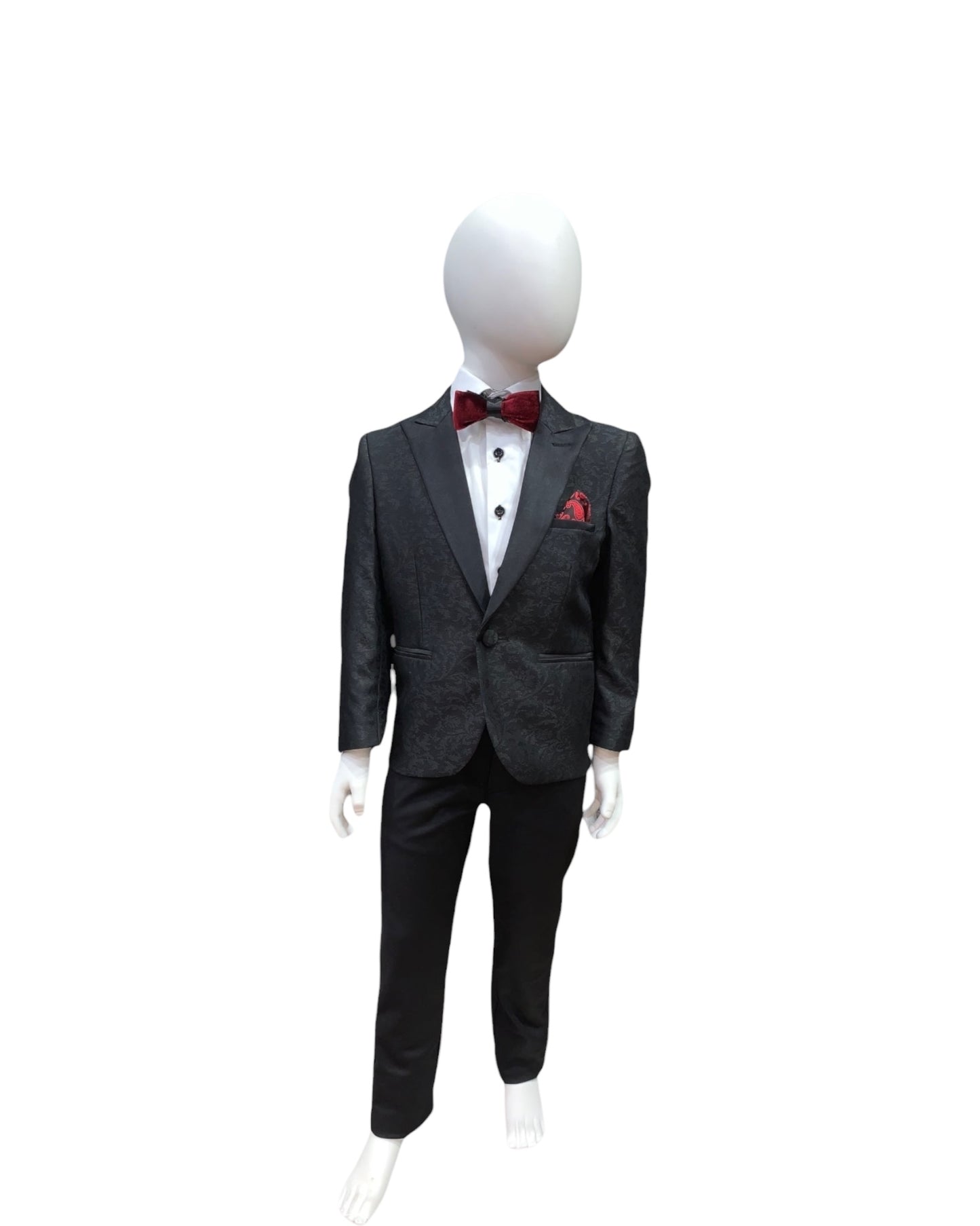Black Kids Blazer With Pattern