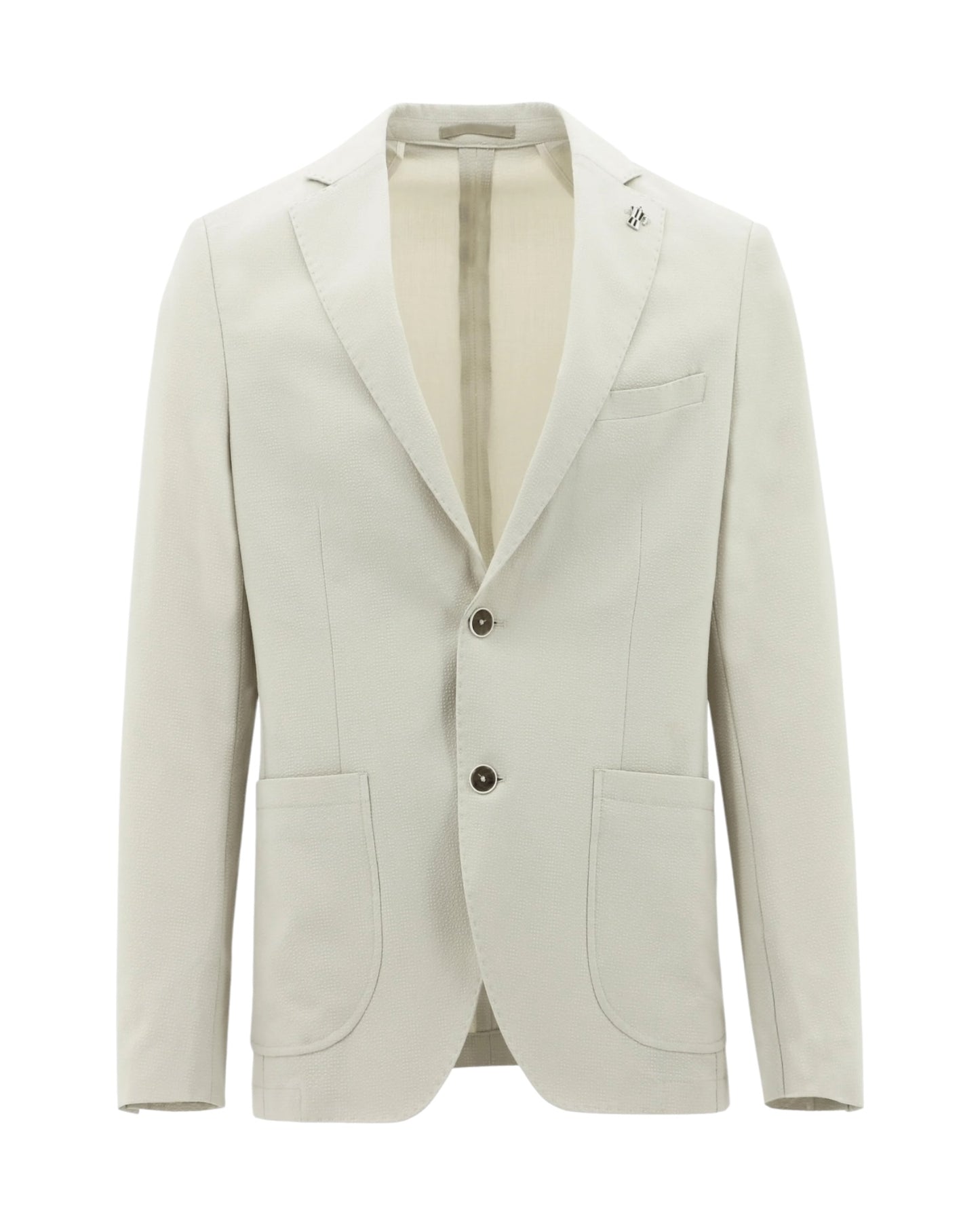 Seersucker/Lycra Cream Sports Blazer