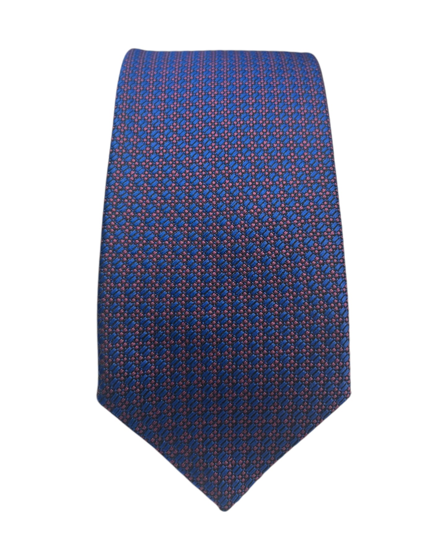 Blue Woven Tie with Micro Pattern