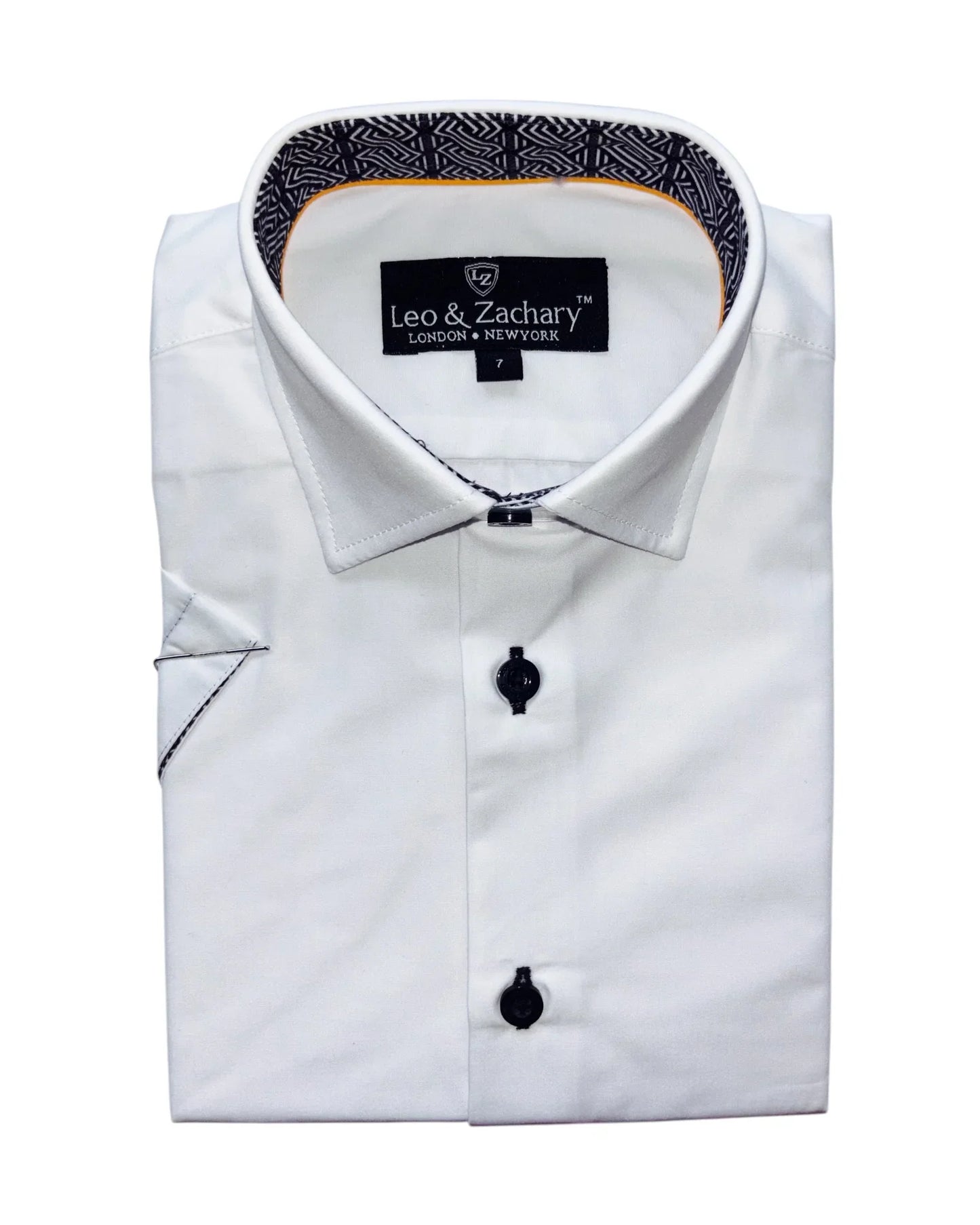 Slim fit boys formal summer shirt in white