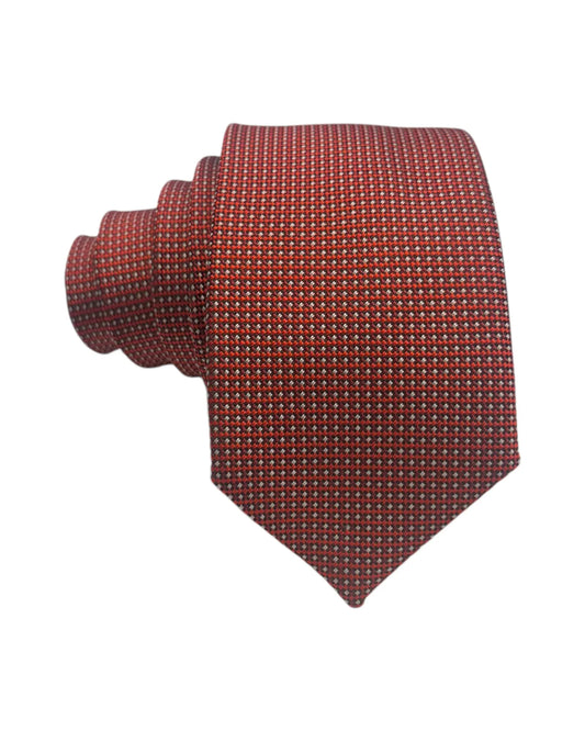 Textured Red with White Polka Dot Children's Tie