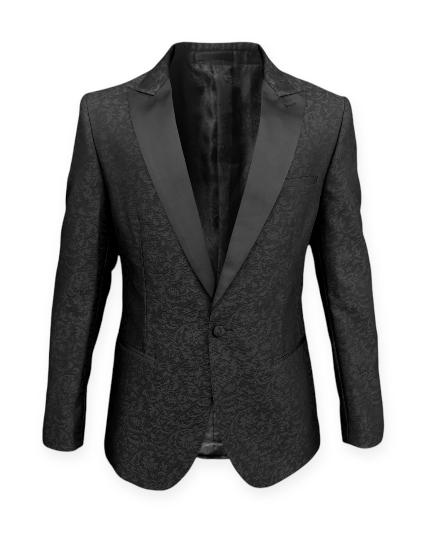 Black Kids Blazer With Pattern