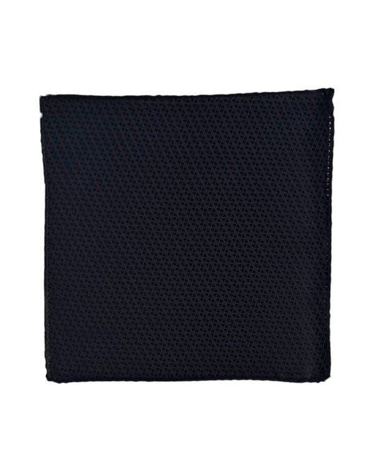 Boys Black Diamond Pattern Pocket Square