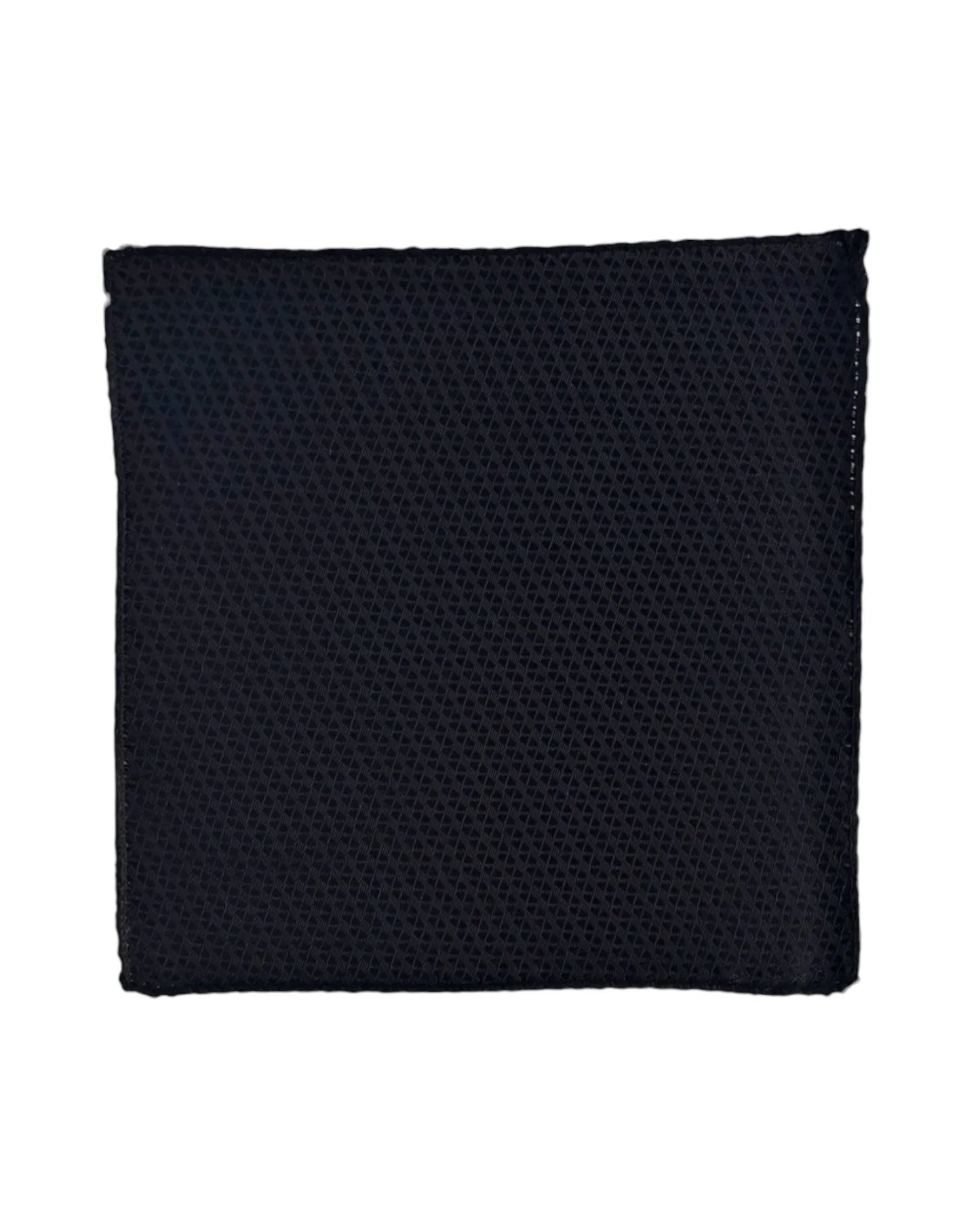 Boys Black Diamond Pattern Pocket Square