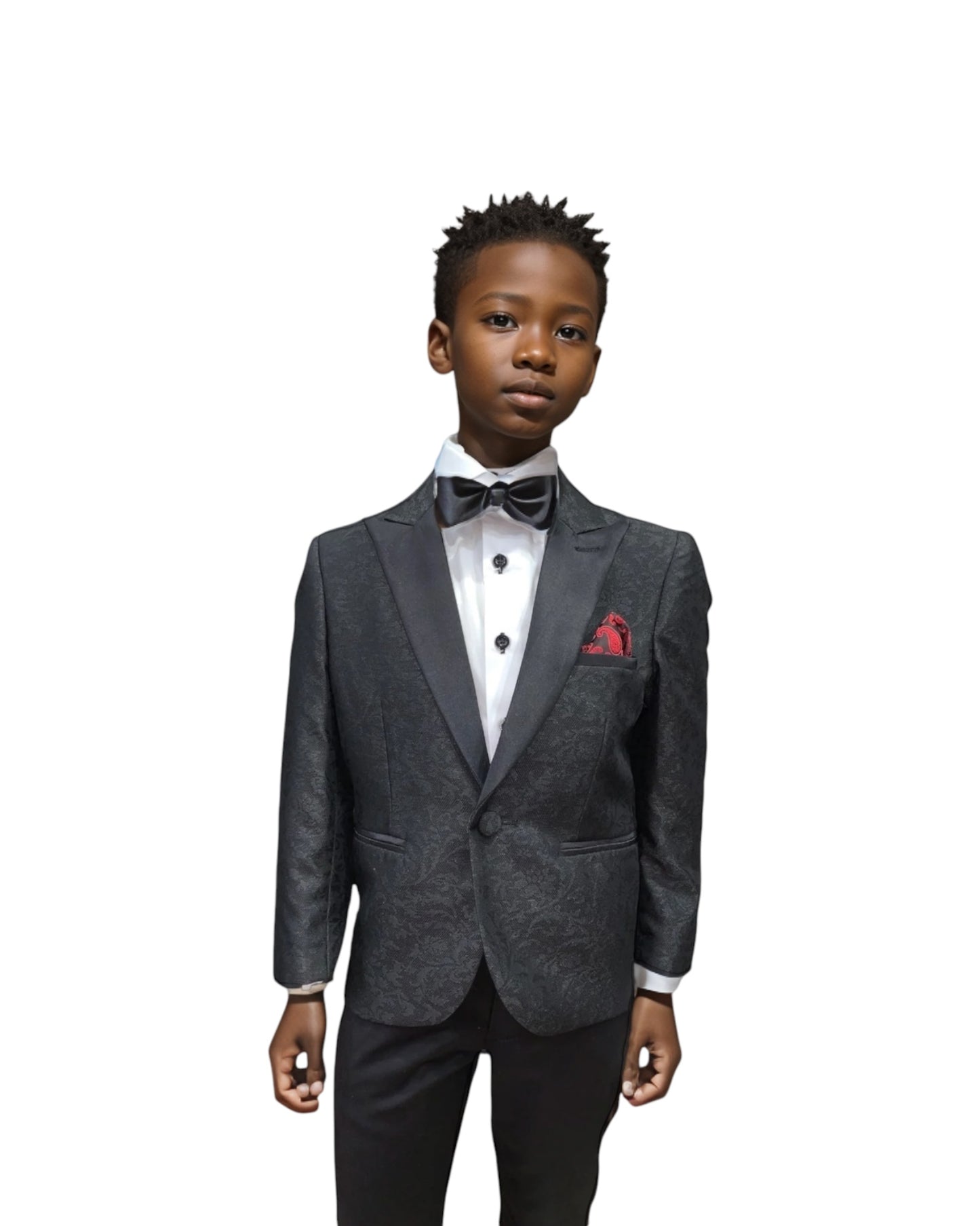 Black Kids Blazer With Pattern