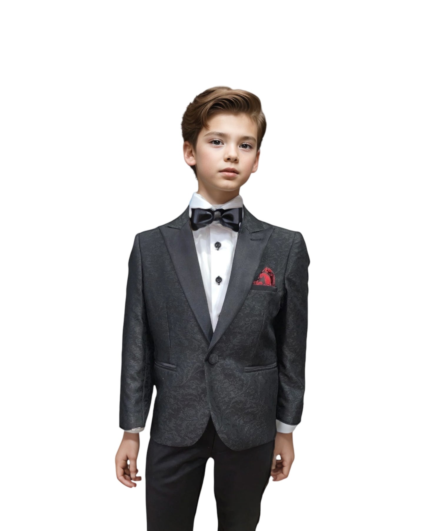 Black Kids Blazer With Pattern