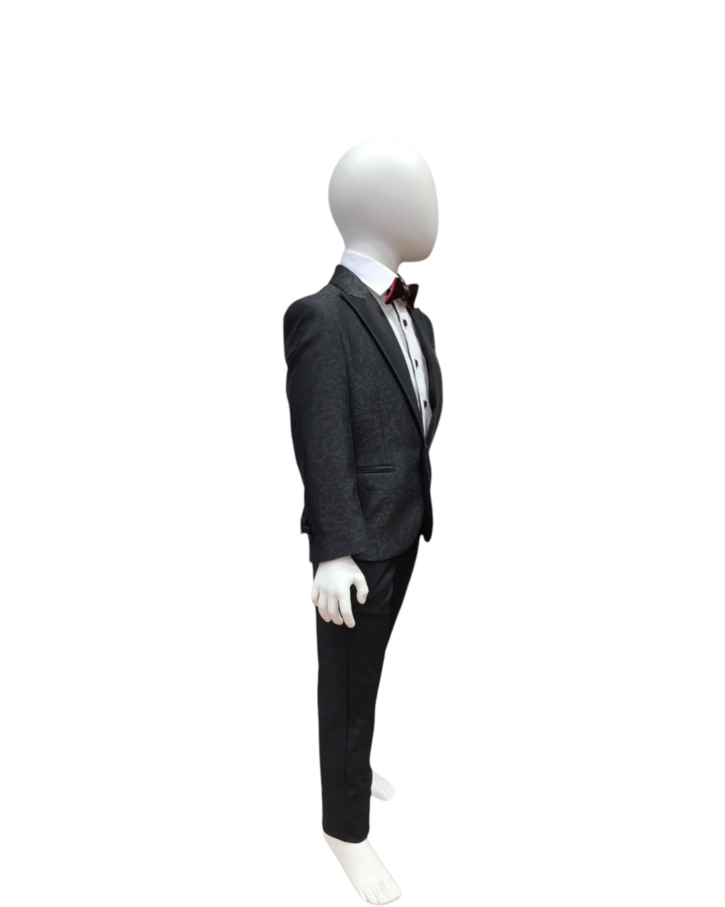 Black Kids Blazer With Pattern