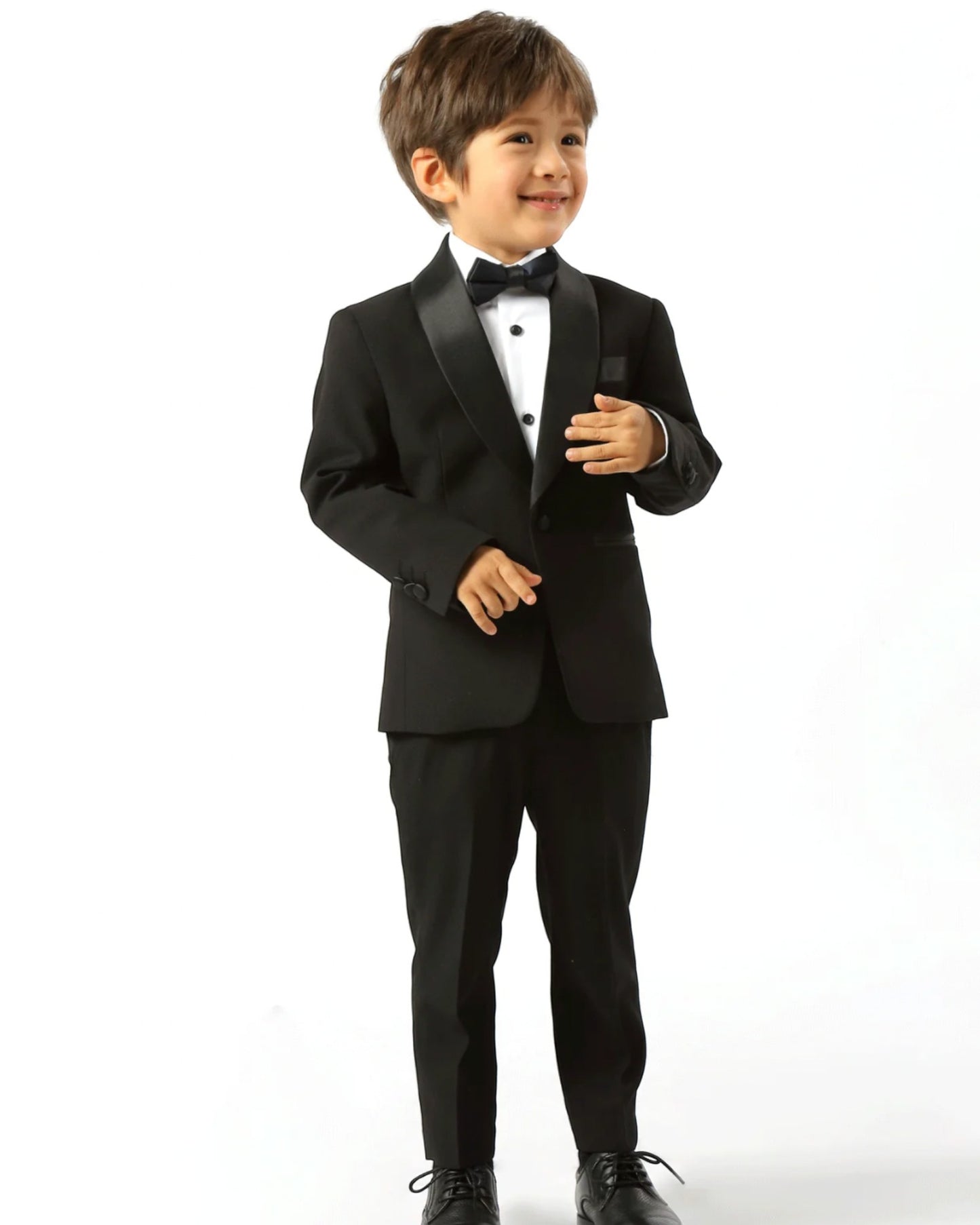 Boys Black Graduation Tuxedo 2 Piece Set