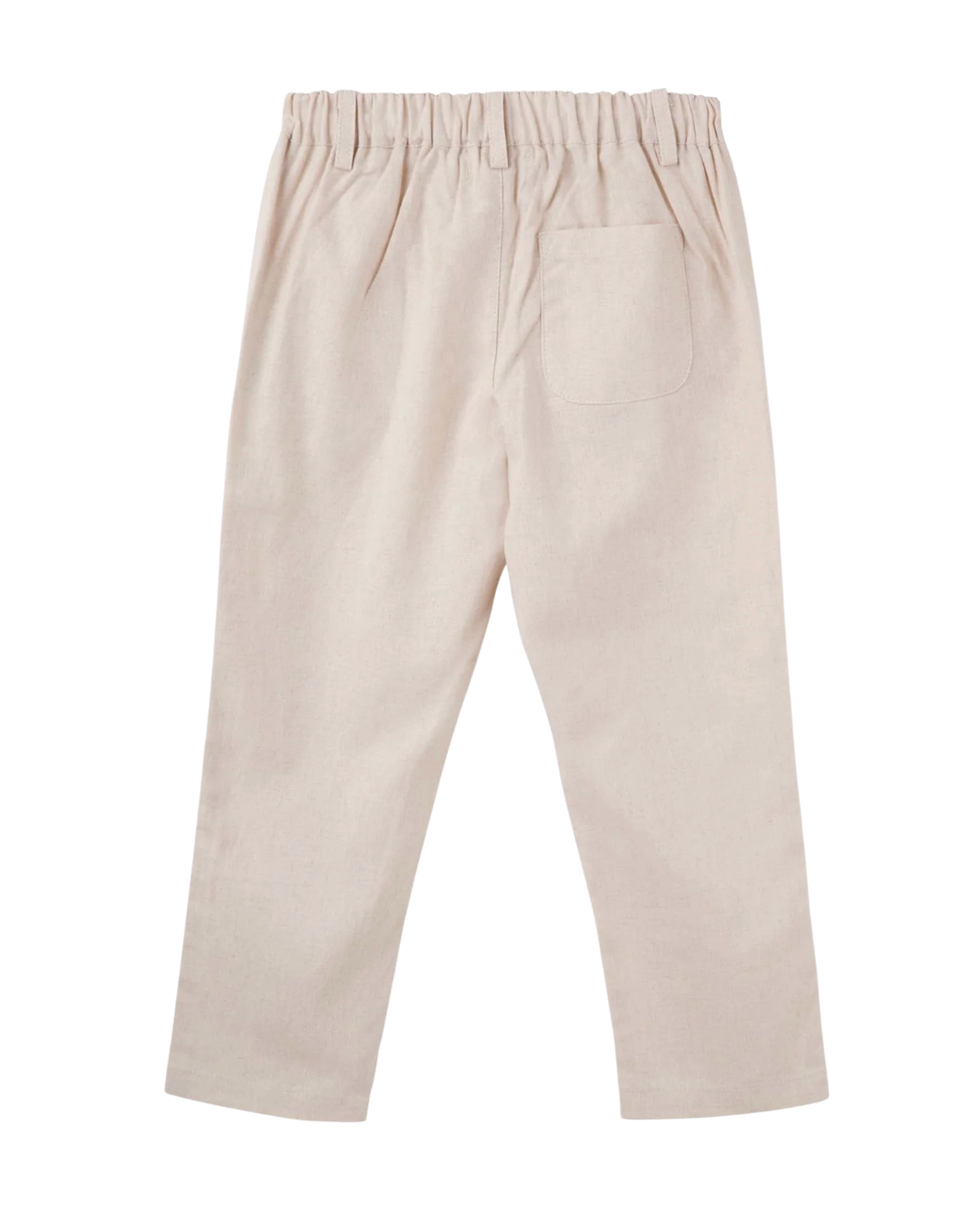 Boys Beige Linen Pants