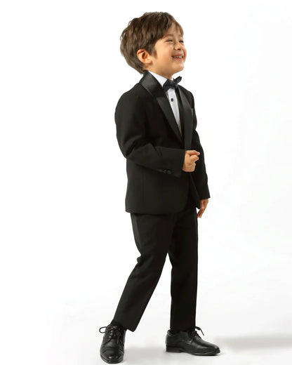 Boys Black Graduation Tuxedo 2 Piece Set