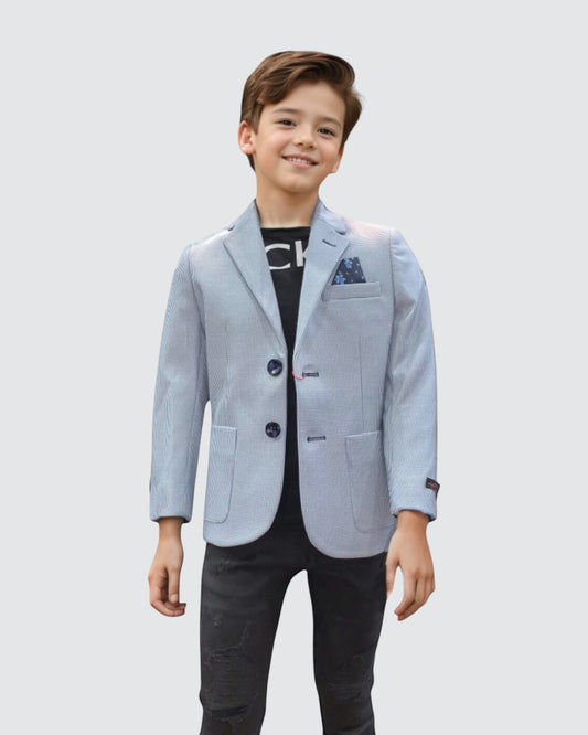 boy in Sky Blue Kids Blazer