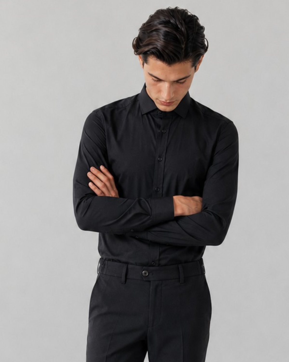 Boys Black Dress Shirt