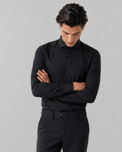 Boys Black Dress Shirt