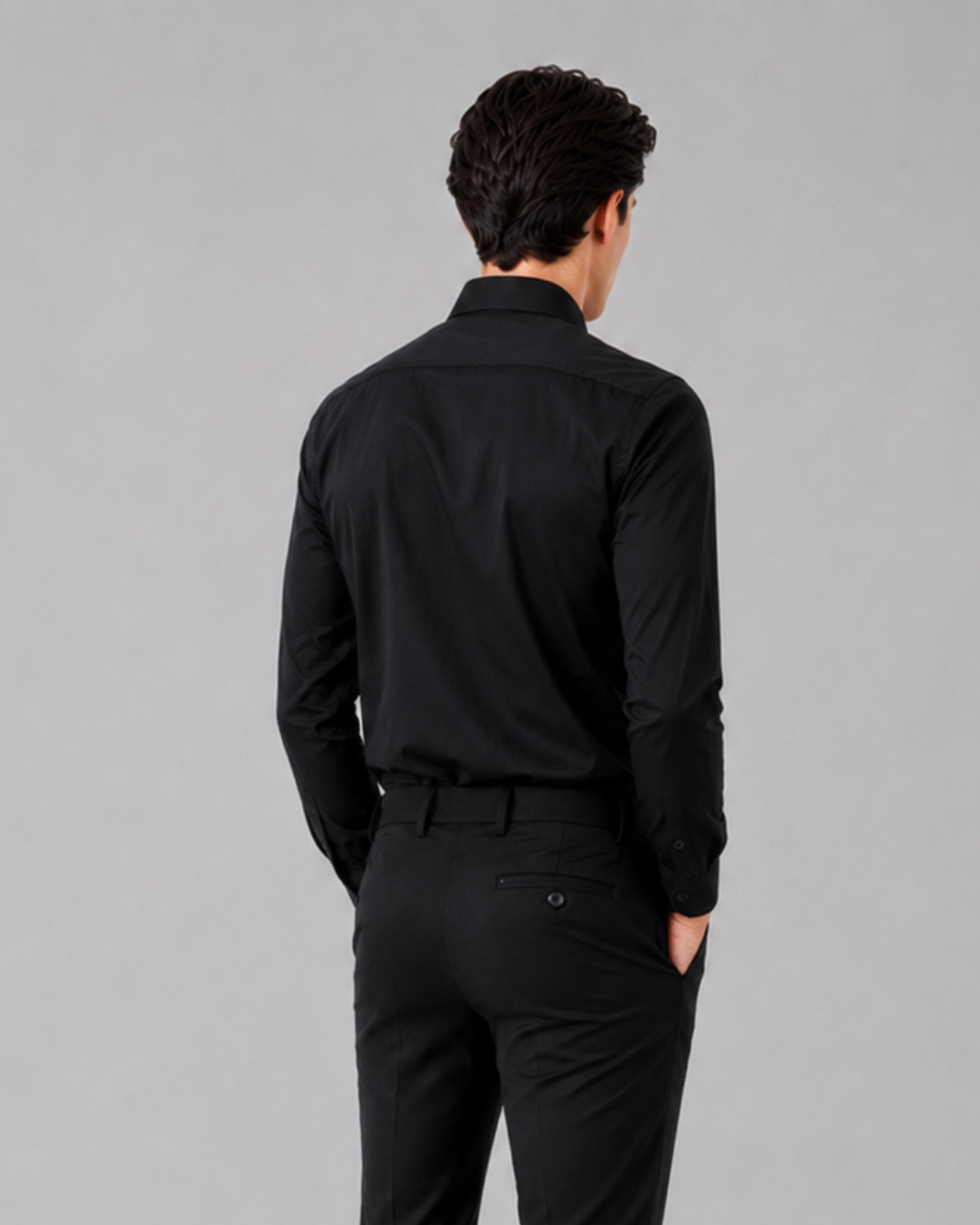 Boys Black Dress Shirt