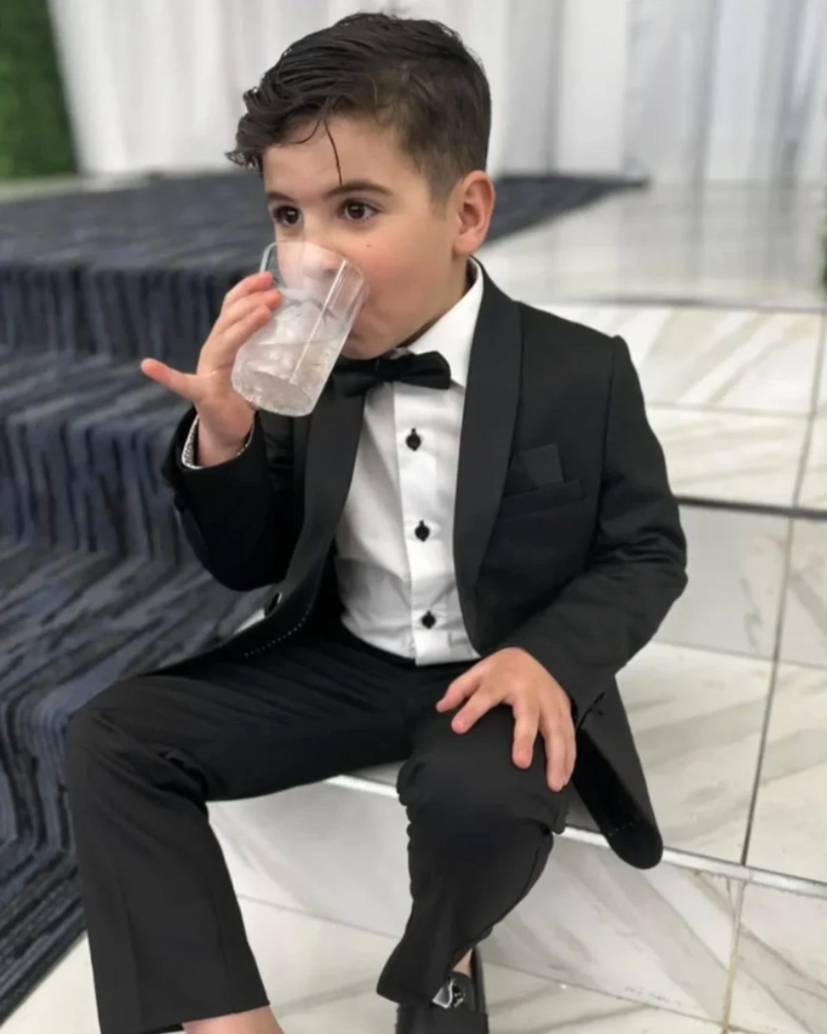 Boys White Long Sleeve Dress Shirt
