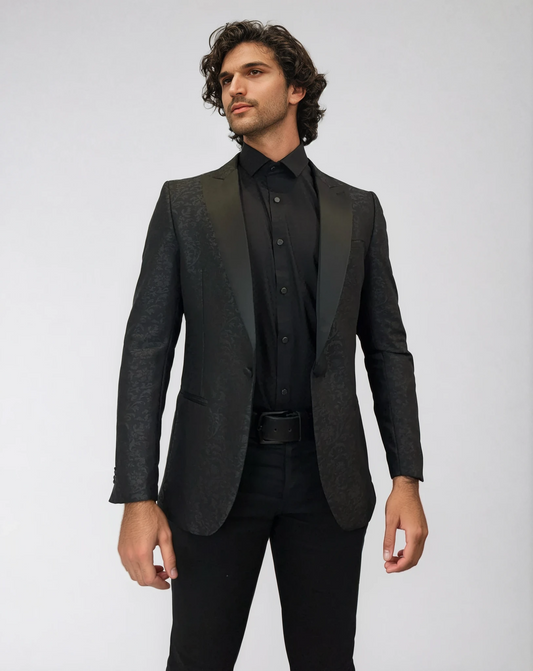 Black Jacquard Blazer