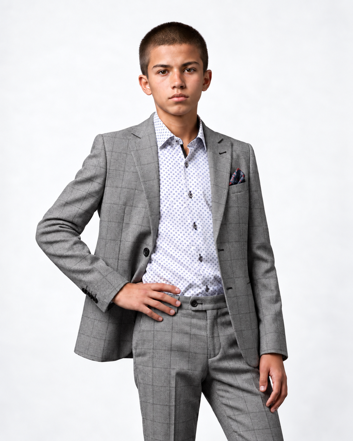 Boys Geometric Print Shirt
