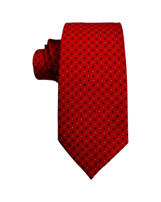 Boys Red Dotted Pattern Tie
