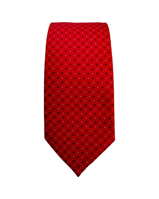 Boys Red Dotted Pattern Tie