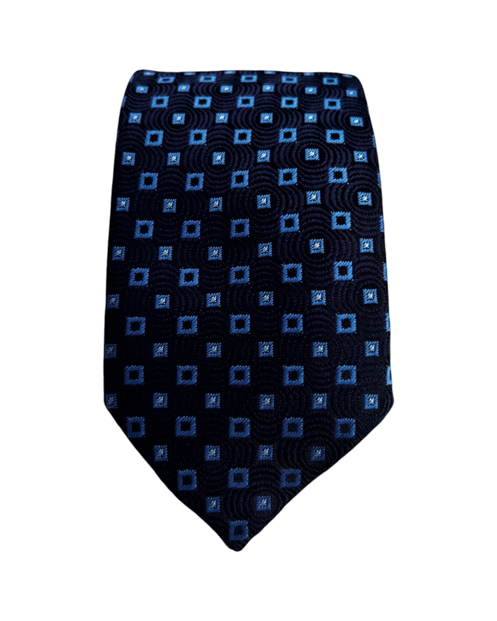 Boys Navy Blue Patterned Tie