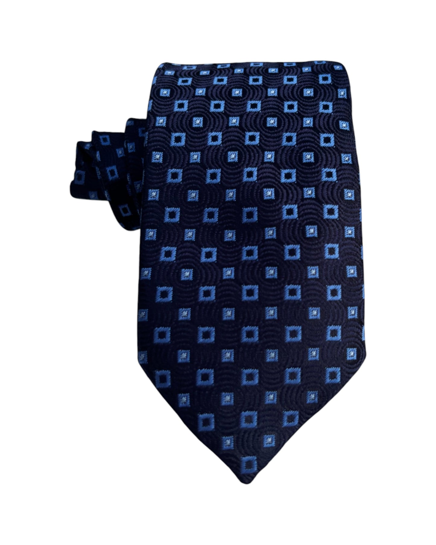 Boys Navy Blue Patterned Tie