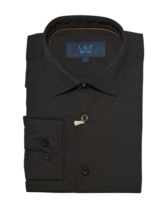 Kids Black Long Sleeve Shirt