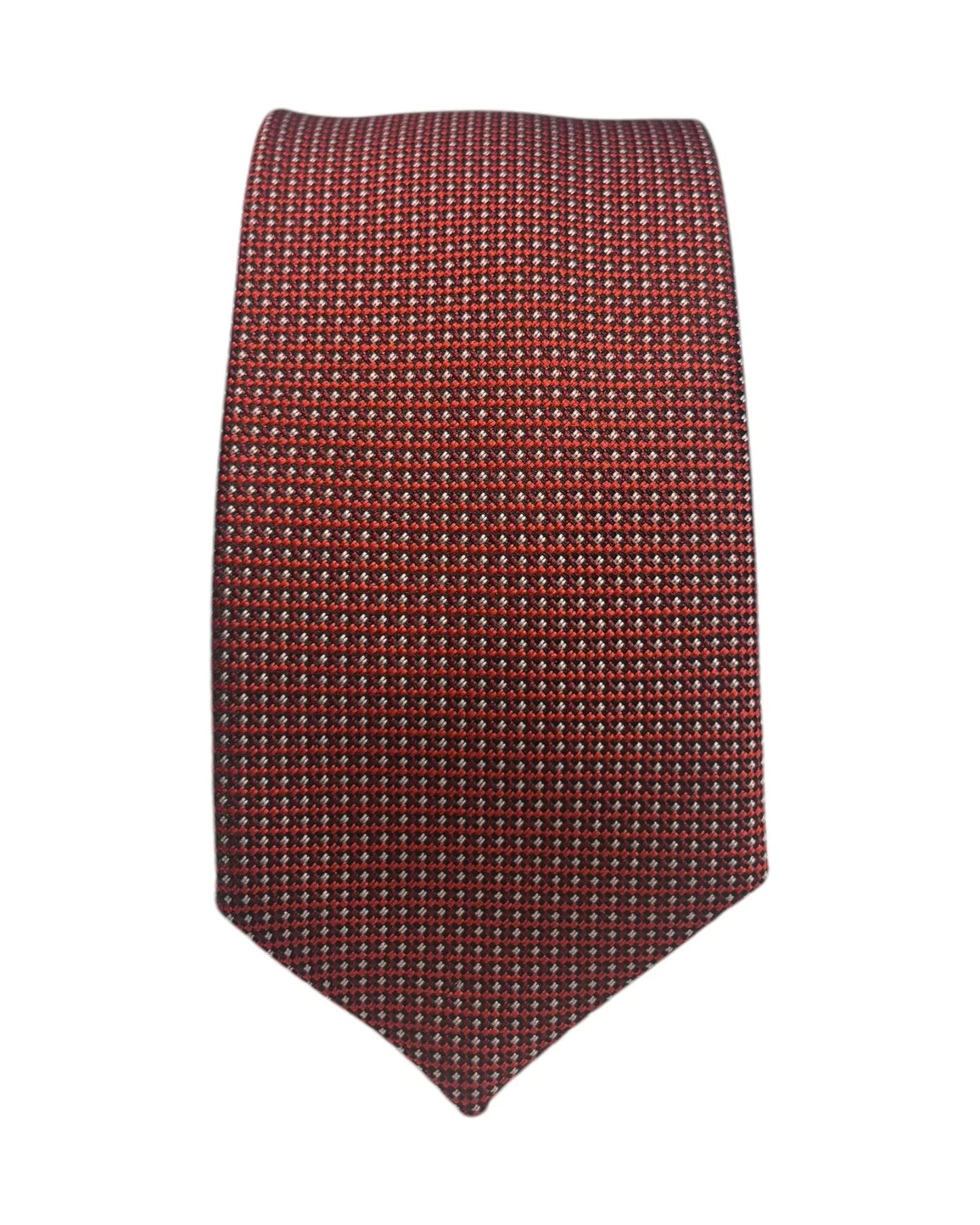 Textured Red with White Polka Dot Children's Tie