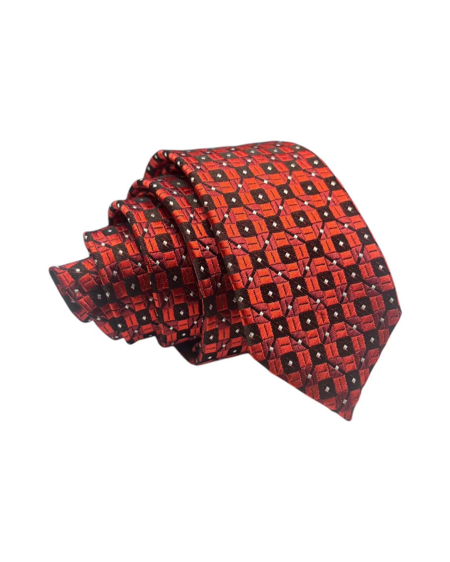 Kids Red Patterned Tie