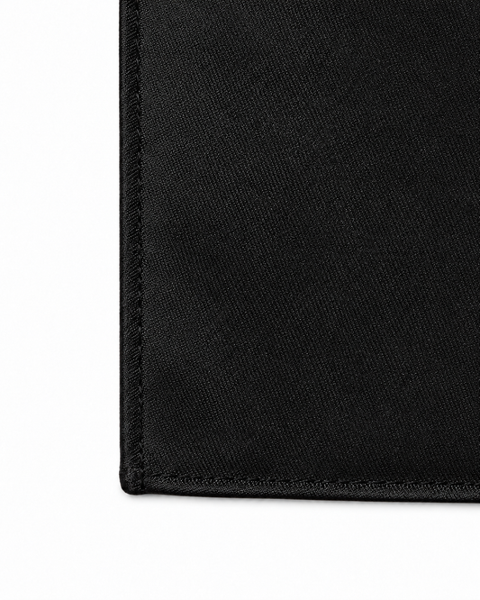 close up of kids black pocket square