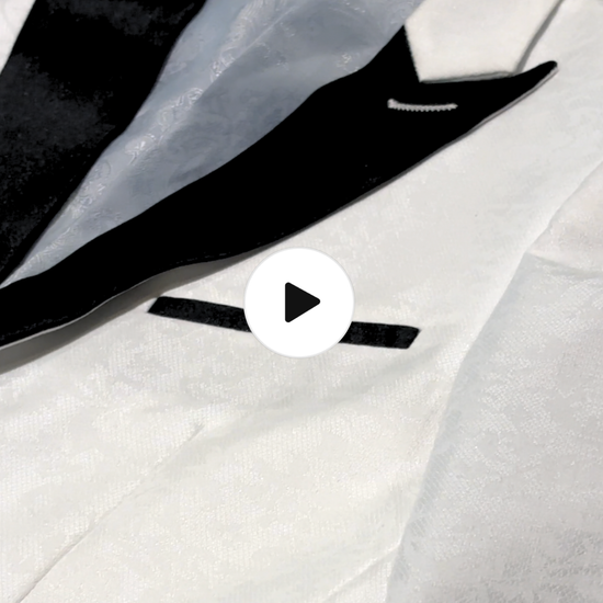 kids white jacquard blazer