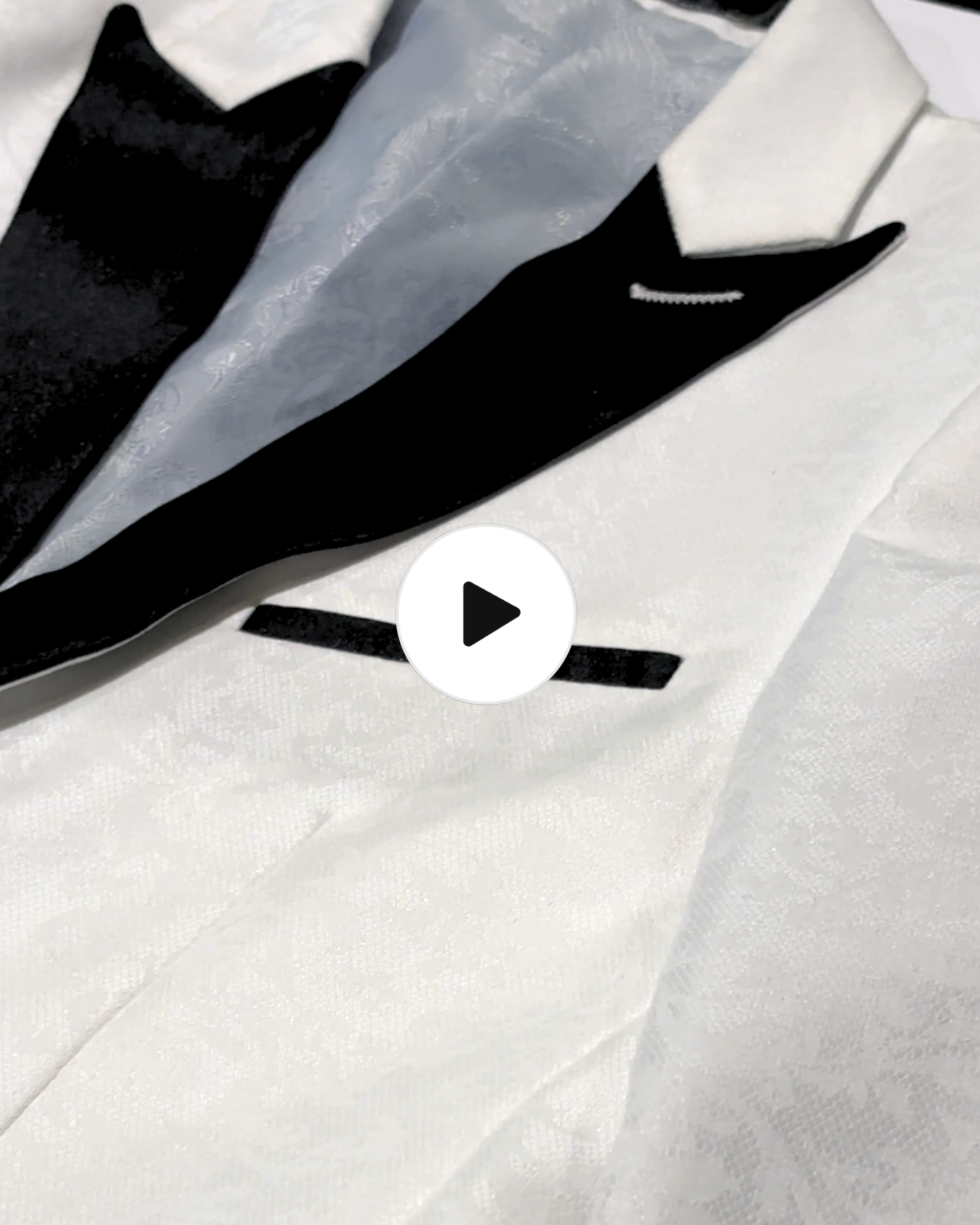 kids white jacquard blazer