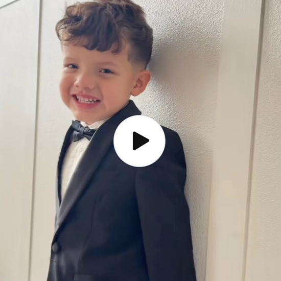 boy wearing tuxedo