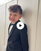 boy wearing tuxedo